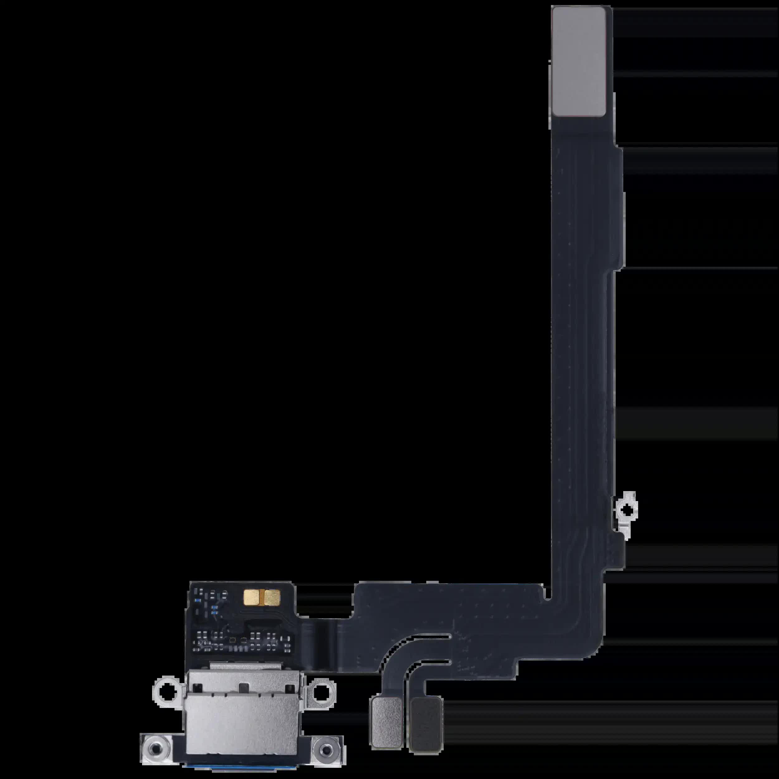 Ladebuchse Flexkabel mit Platine für iPhone 16 Pro Max (Original) (Black Titanium)