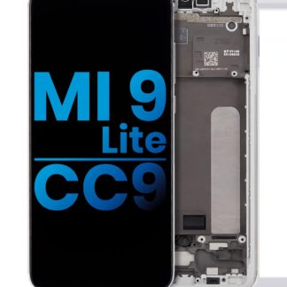 LCD Display mit Rahmen für Xiaomi Mi 9 Lite / CC9 (Aftermarket: Incell) (Pearl White)