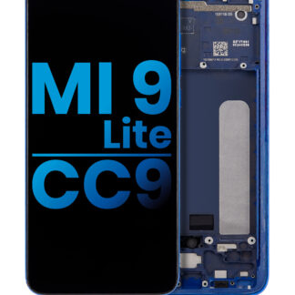 LCD Display mit Rahmen für Xiaomi Mi 9 Lite / CC9 (Aftermarket: Incell) (Aurora Blue)