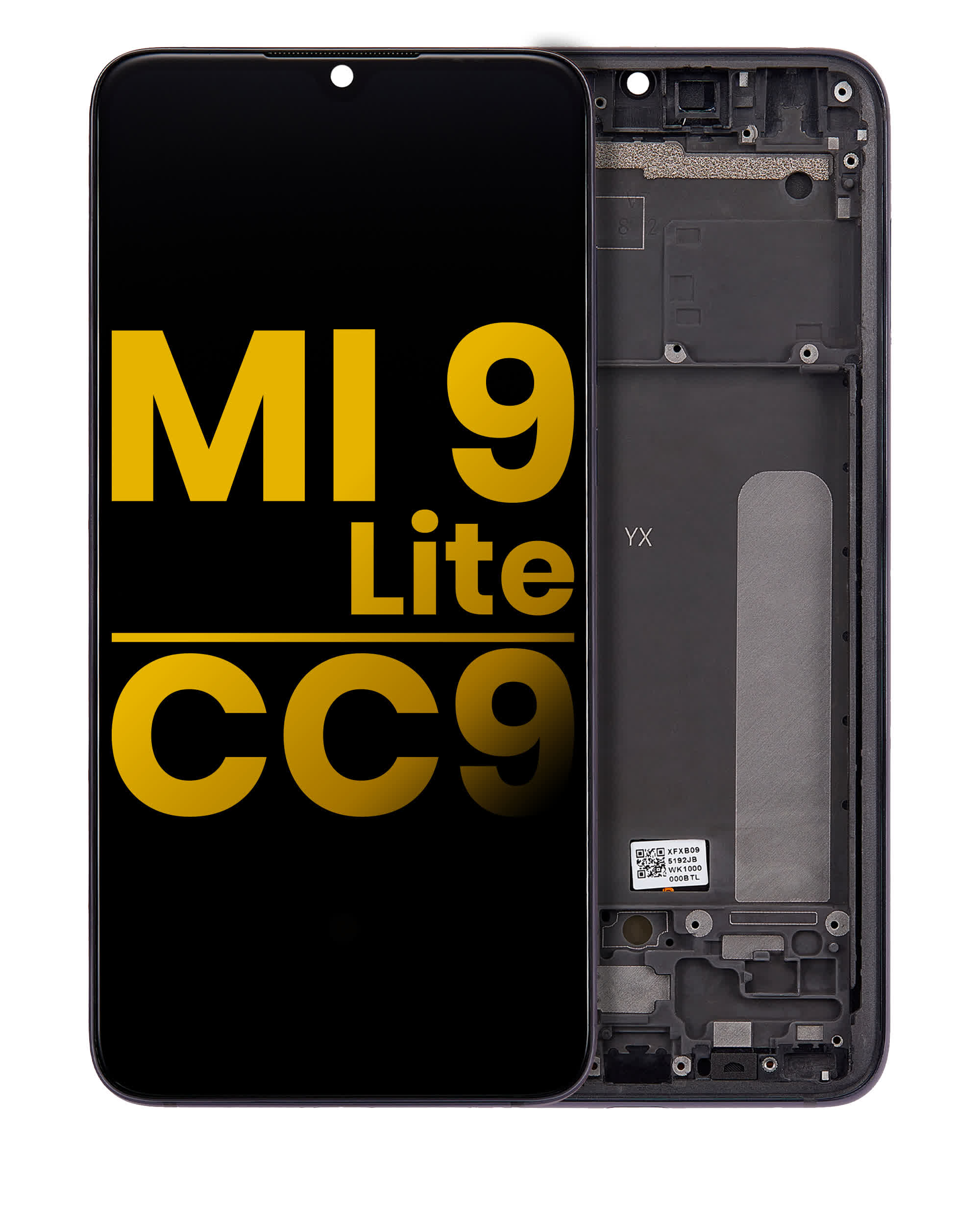 OLED Display mit Rahmen für Xiaomi Mi 9 Lite / CC9 (professionell aufgearbeitet) (Onyx Gray)