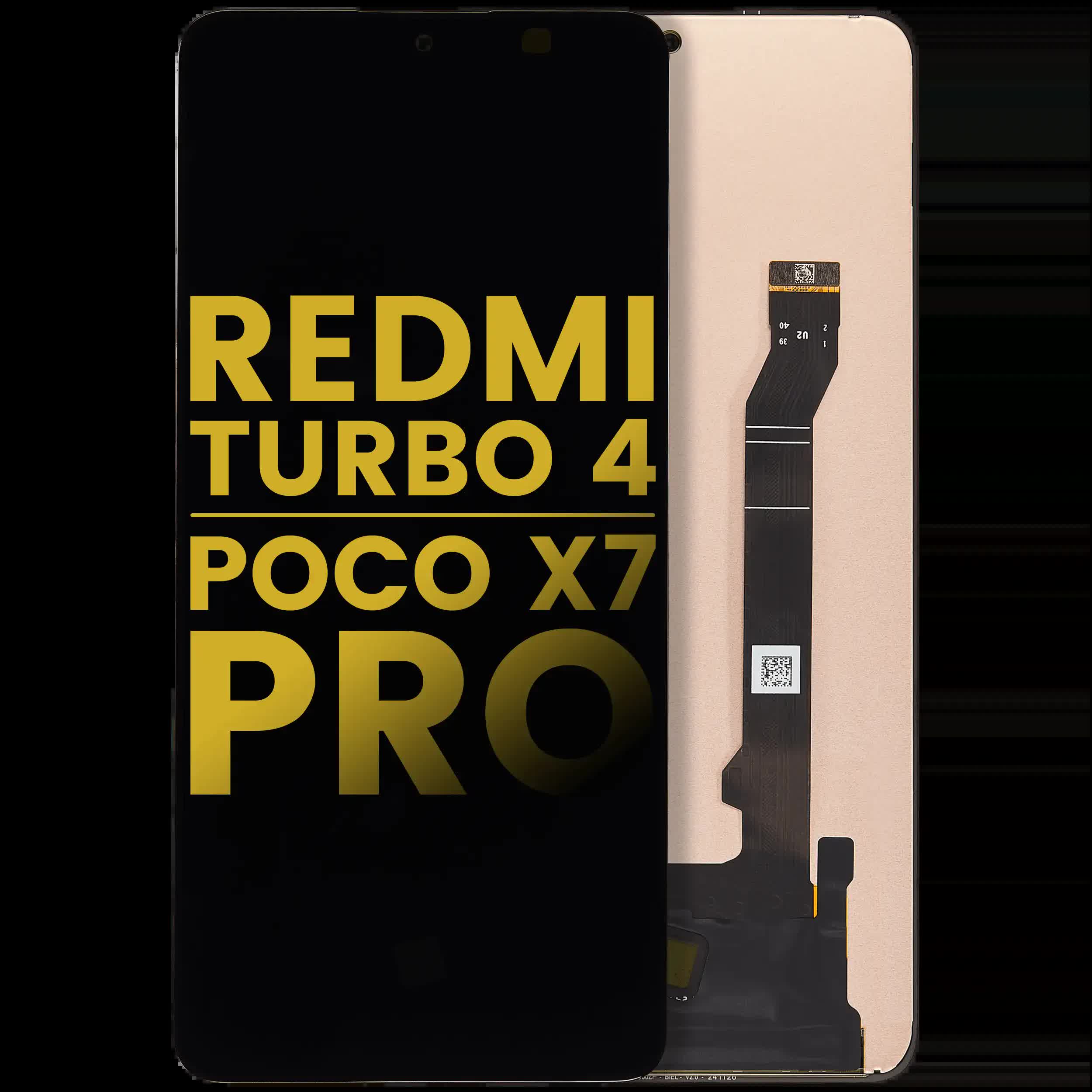 OLED Display ohne Rahmen für Xiaomi Redmi Turbo 4 / Xiaomi Poco X7 Pro (professionell aufgearbeitet)