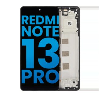 LCD Display mit Rahmen für Xiaomi Redmi Note 13 Pro 4G / Xiaomi Poco M6 Pro 4G / Xiaomi Redmi Note 14S (Aftermarket: Incell) (Midnight Black (Schwarz))
