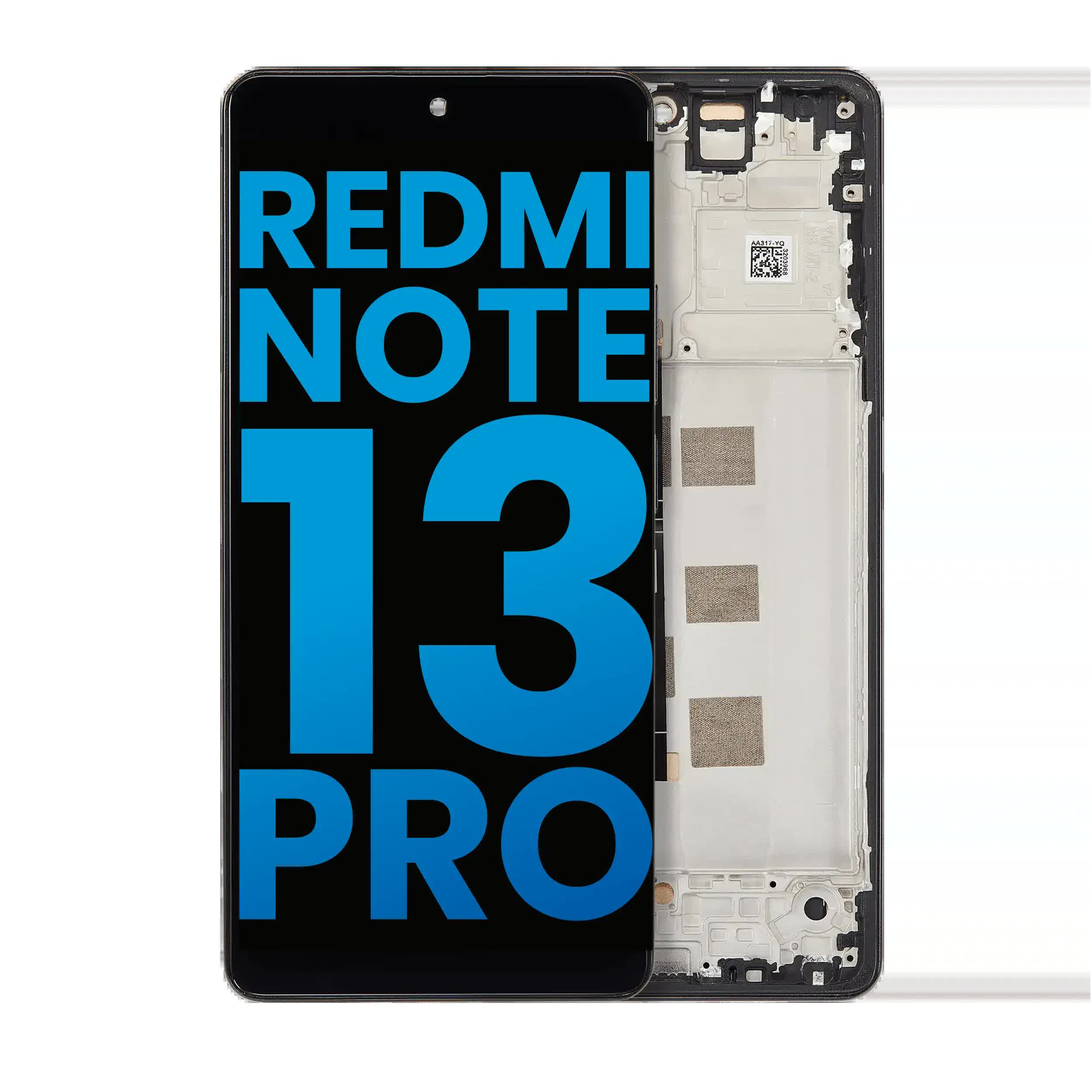 LCD Display mit Rahmen für Xiaomi Redmi Note 13 Pro 4G / Xiaomi Poco M6 Pro 4G / Xiaomi Redmi Note 14S (Aftermarket: Incell) (Midnight Black (Schwarz))