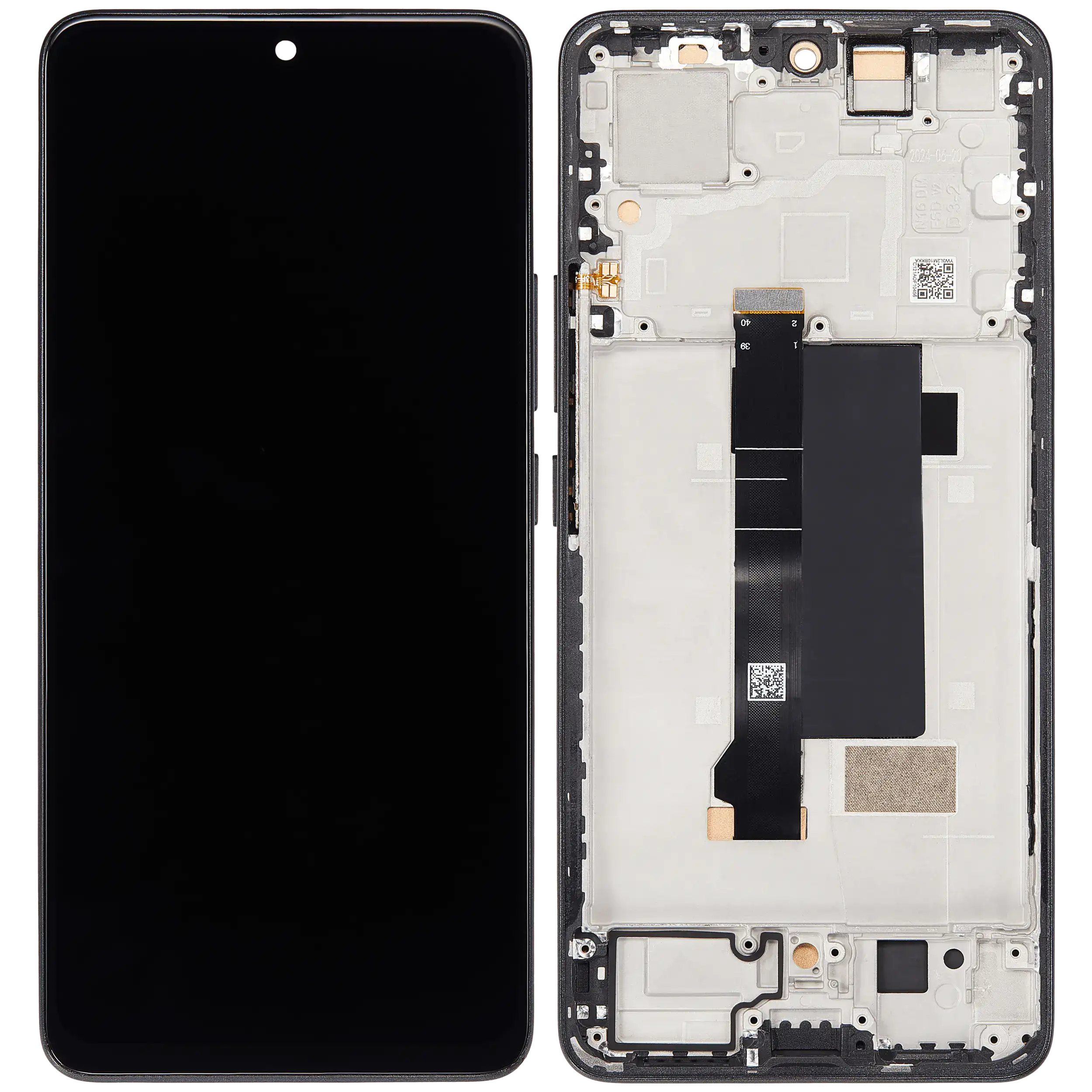 LCD Display mit Rahmen für Xiaomi Redmi Note 13 Pro 5G (Aftermarket: Incell) (Midnight Black (Schwarz)) – Bild 2