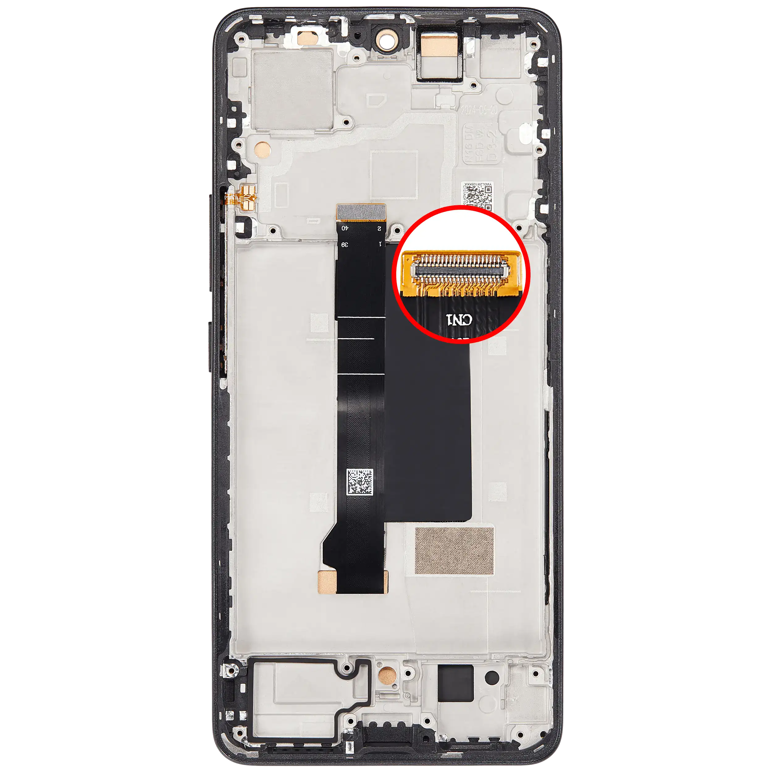LCD Display mit Rahmen für Xiaomi Redmi Note 13 Pro 5G (Aftermarket: Incell) (Midnight Black (Schwarz)) – Bild 4
