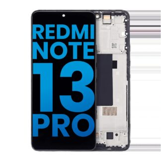 LCD Display mit Rahmen für Xiaomi Redmi Note 13 Pro 5G (Aftermarket: Incell) (Midnight Black (Schwarz))