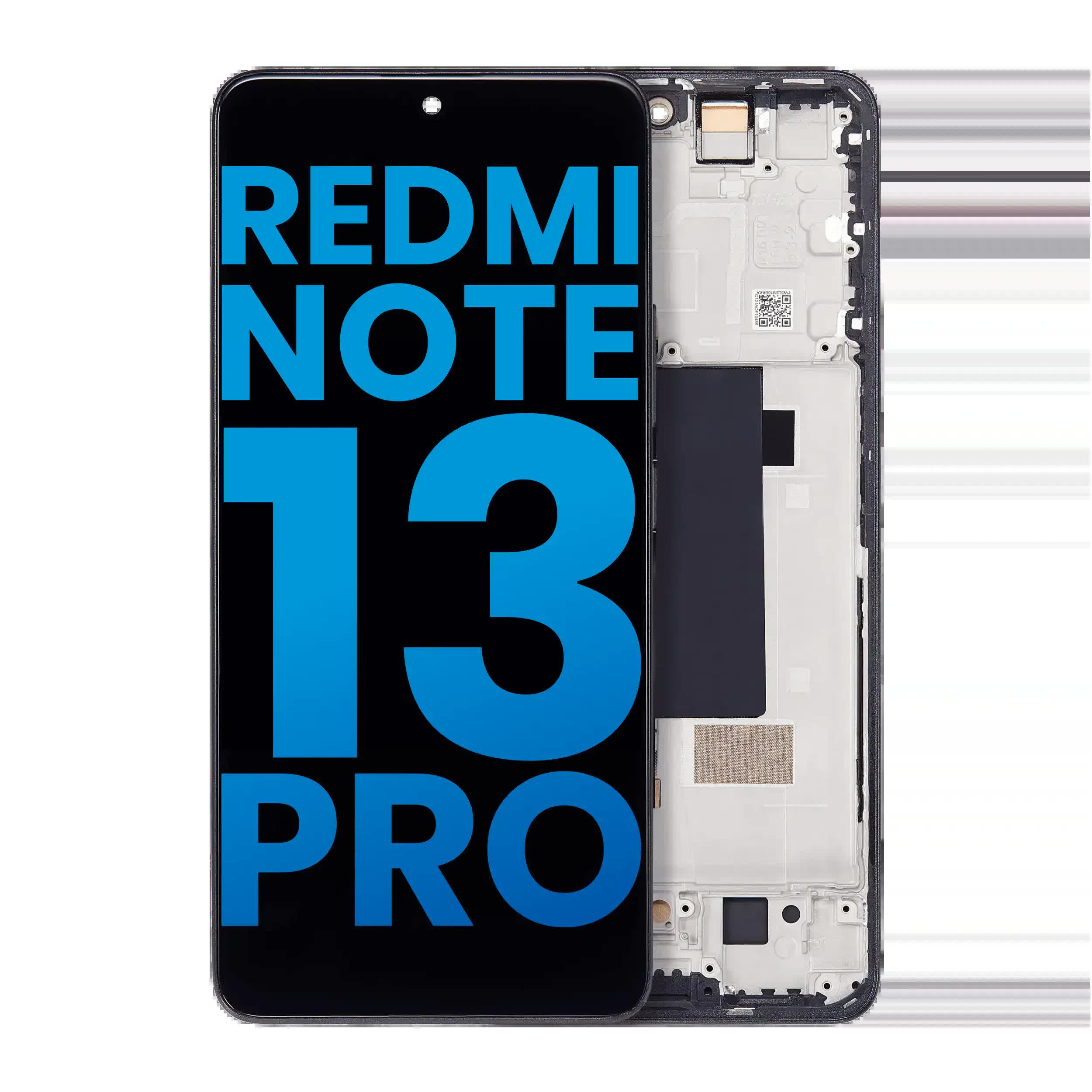 LCD Display mit Rahmen für Xiaomi Redmi Note 13 Pro 5G (Aftermarket: Incell) (Midnight Black (Schwarz))