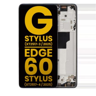 OLED Display mit Rahmen für Motorola Moto G Stylus 5G (XT2517-3 / 2025) / Motorola Moto Edge 60 Stylus (XT2517-4 / 2025) (professionell aufgearbeitet) (Gi