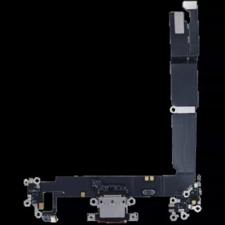 Ladebuchse Flexkabel mit Platine für iPhone 16 Plus (Original) (Black (Schwarz))