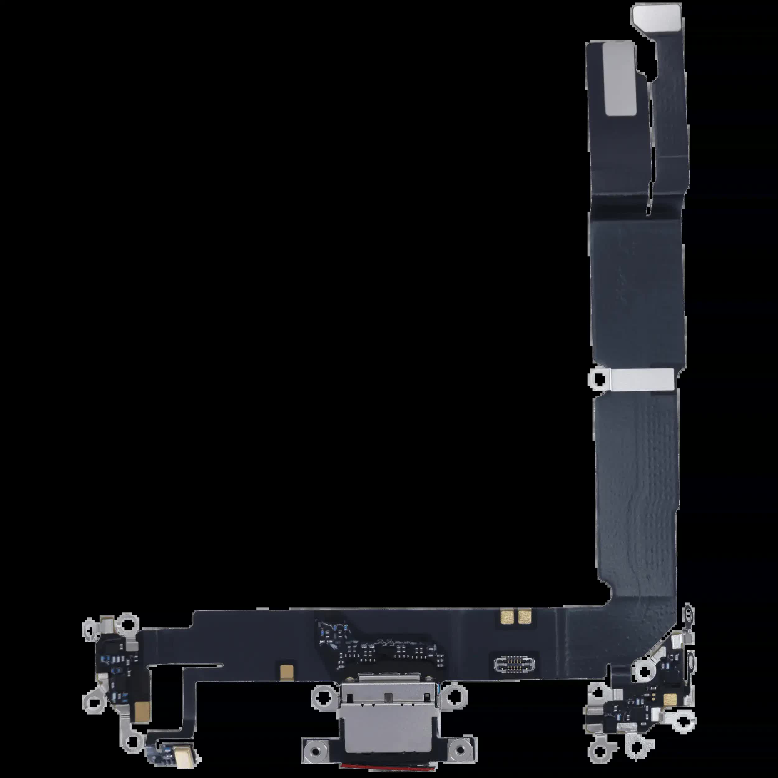 Ladebuchse Flexkabel mit Platine für iPhone 16 Plus (Original) (Black (Schwarz))