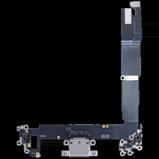 Ladebuchse Flexkabel mit Platine für iPhone 16 Plus (Original) (White (Weiß))