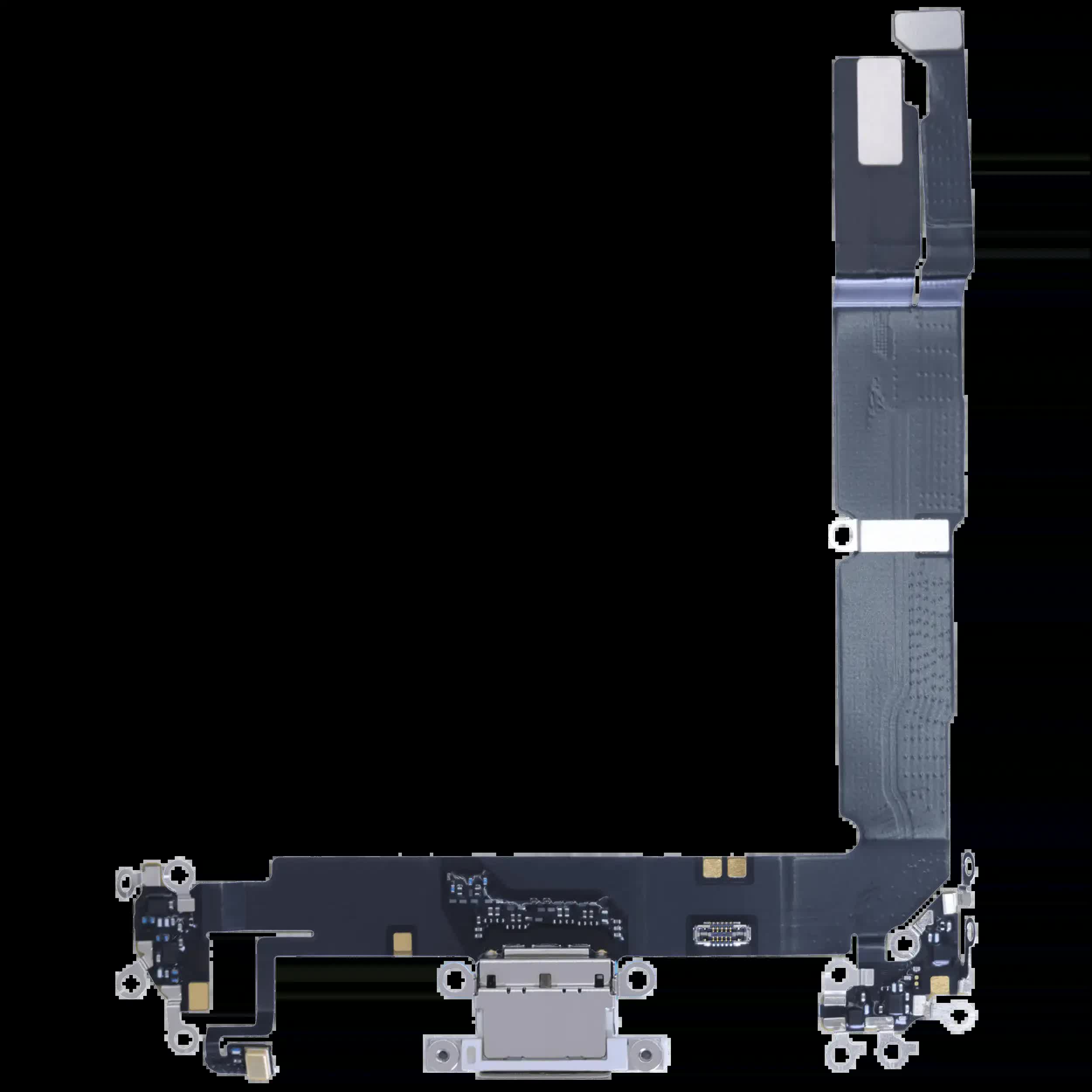 Ladebuchse Flexkabel mit Platine für iPhone 16 Plus (Original) (White (Weiß))