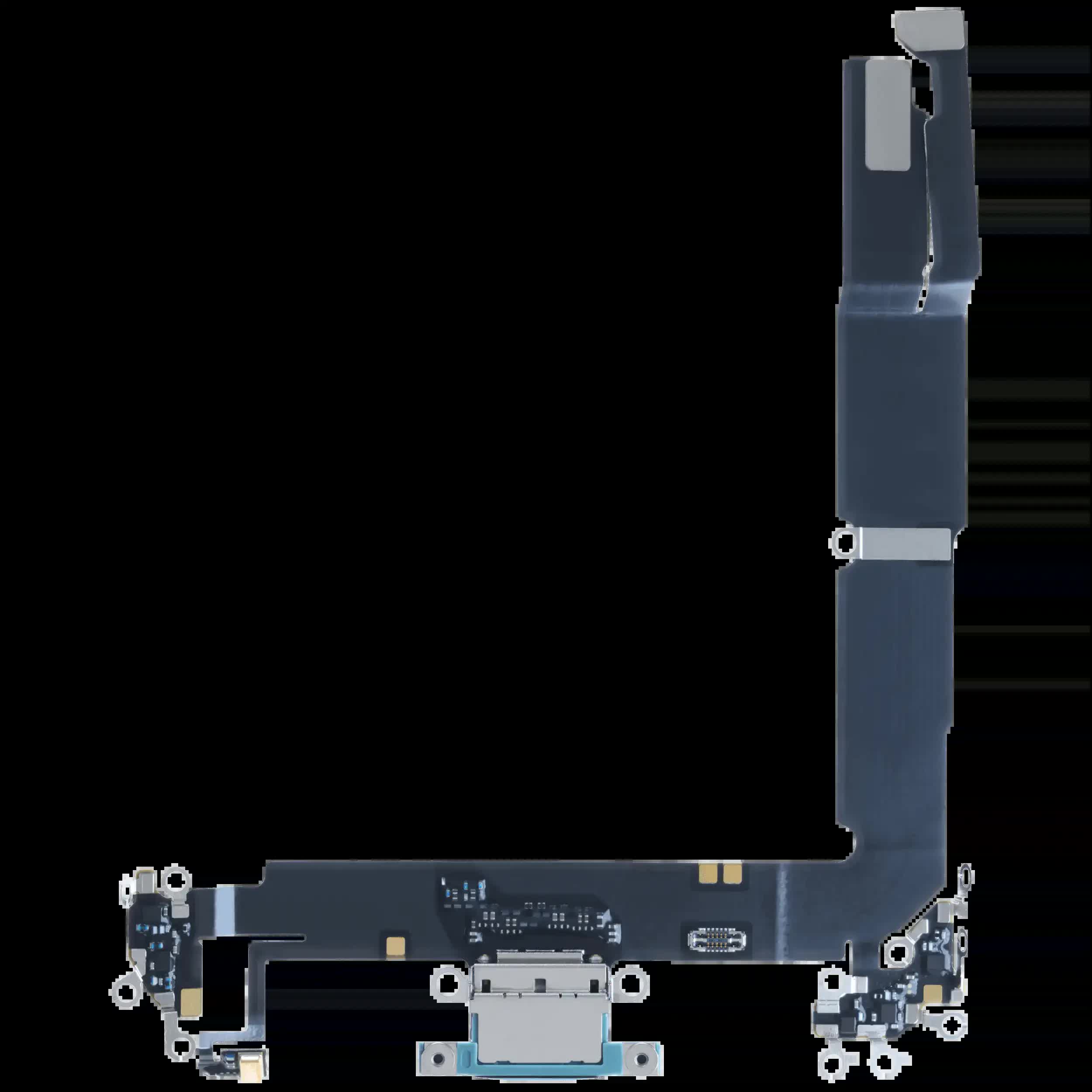 Ladebuchse Flexkabel mit Platine für iPhone 16 Plus (Original) (Teal)