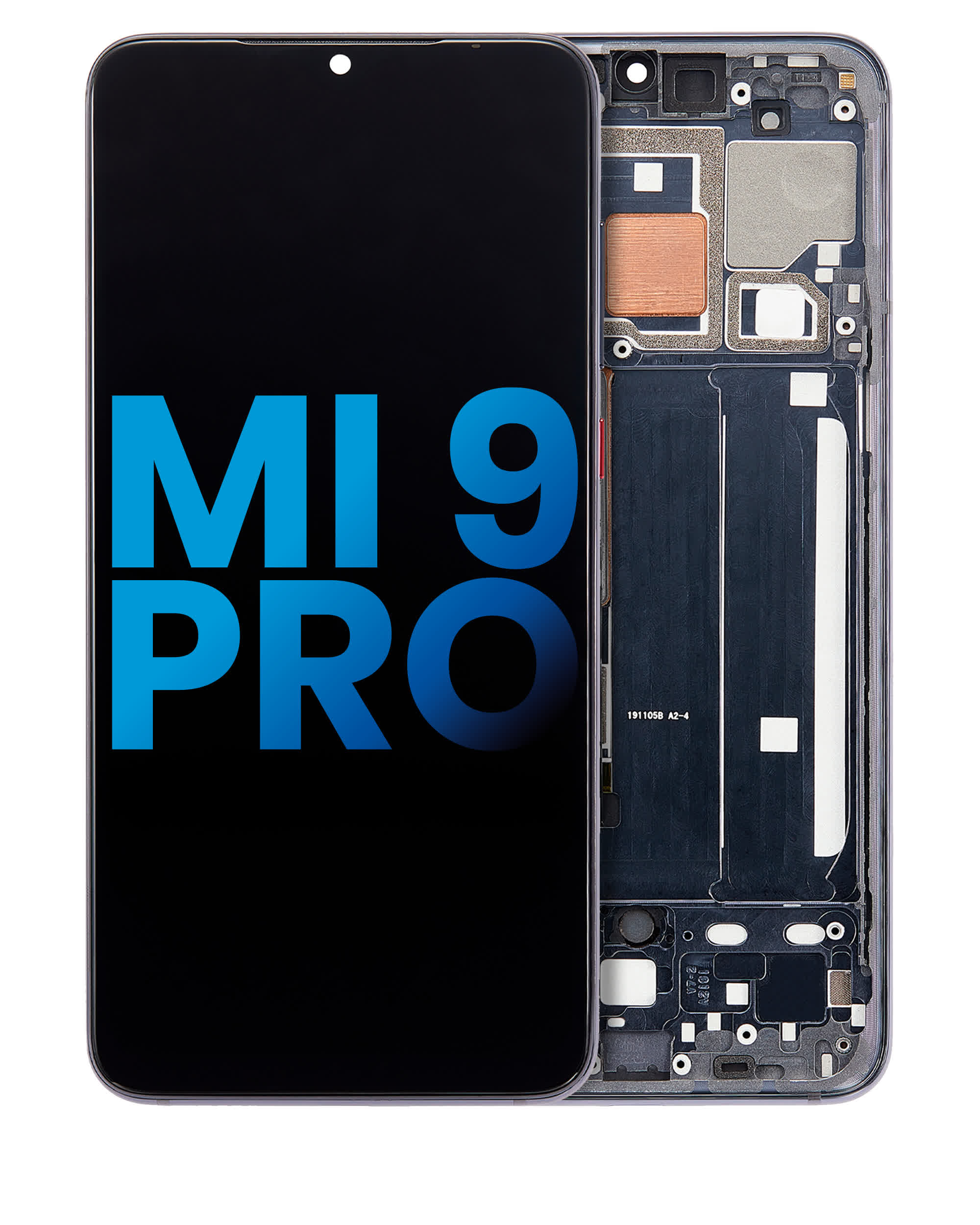 LCD Display mit Rahmen für Xiaomi Mi 9 Pro (Aftermarket: Incell) (Titanium Black)