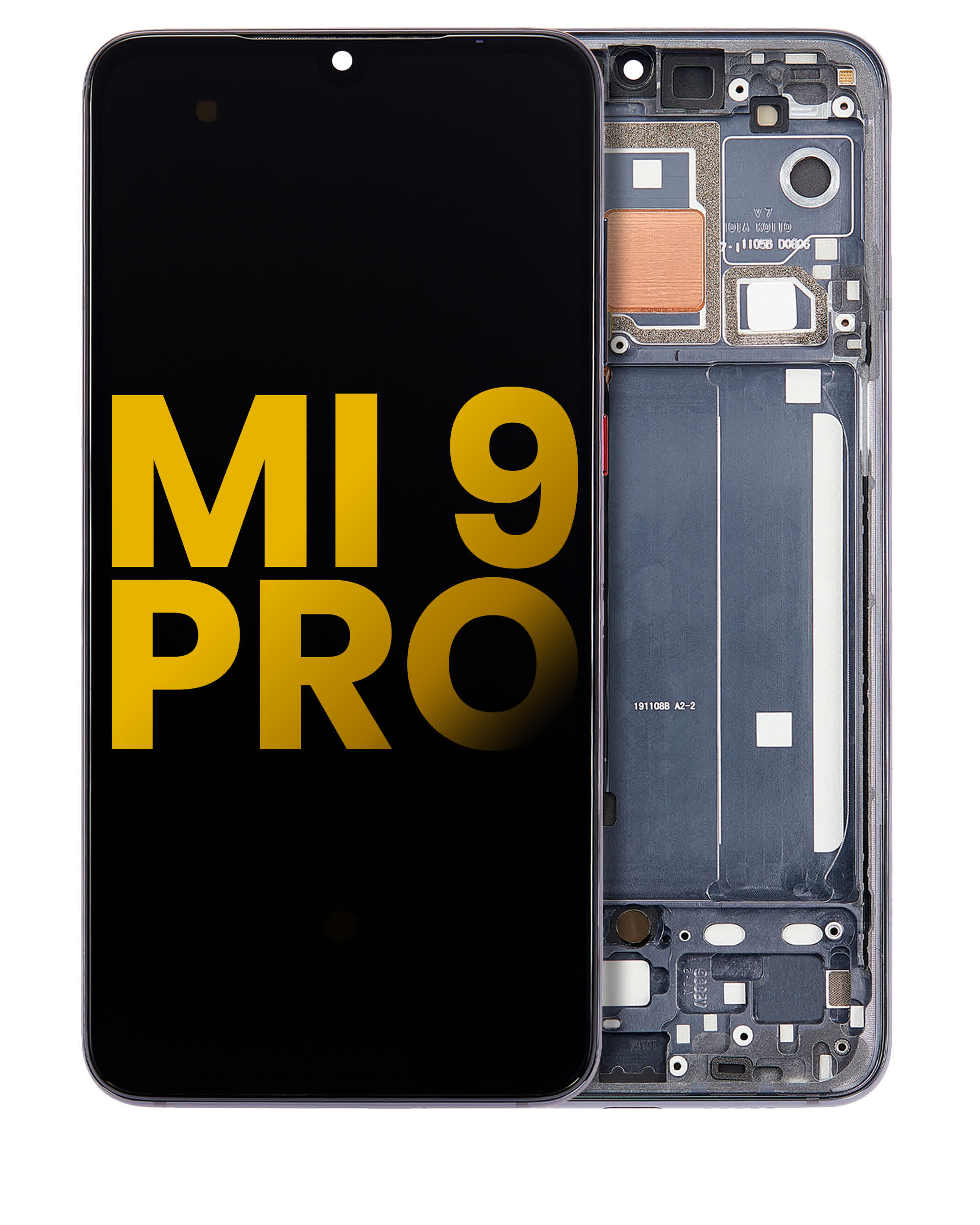 OLED Display mit Rahmen für Xiaomi Mi 9 Pro (professionell aufgearbeitet) (Titanium Black)