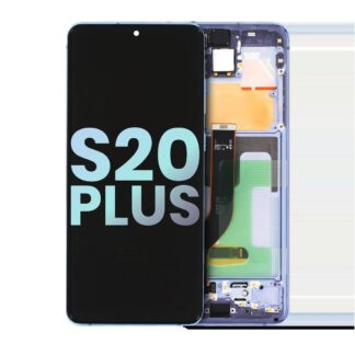 OLED Display mit Rahmen für Samsung Galaxy S20 Plus 5G (Service Pack) (Purple (Violett))