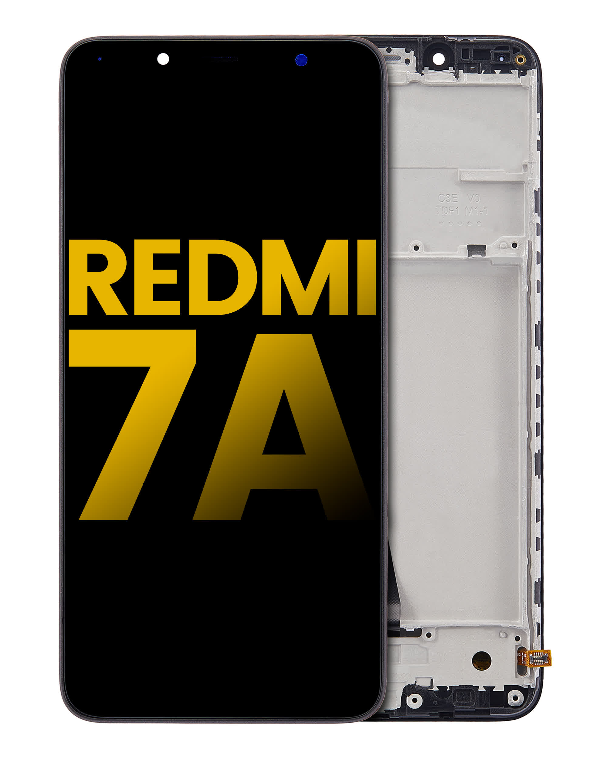LCD Display mit Rahmen für Xiaomi Redmi 7A (professionell aufgearbeitet)