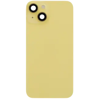 Rückglas mit MagSafe Magnet & NFC & Taschenlampen-Flexkabel für iPhone 14 (ausgebautes Originalteil: Grade B) (Yellow)