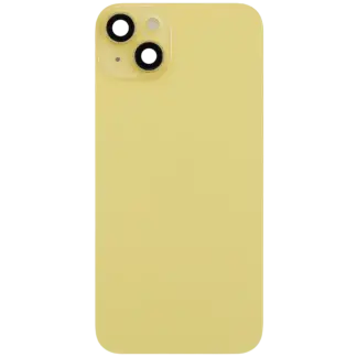 Rückglas mit MagSafe Magnet & NFC & Taschenlampen-Flexkabel für iPhone 14 Plus (ausgebautes Originalteil: Grade B) (Yellow)