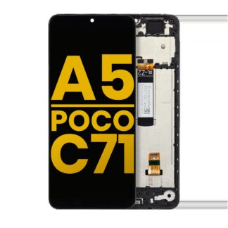 LCD Display mit Rahmen für Xiaomi Redmi A5 4G / Xiaomi Poco C71 (professionell aufgearbeitet)