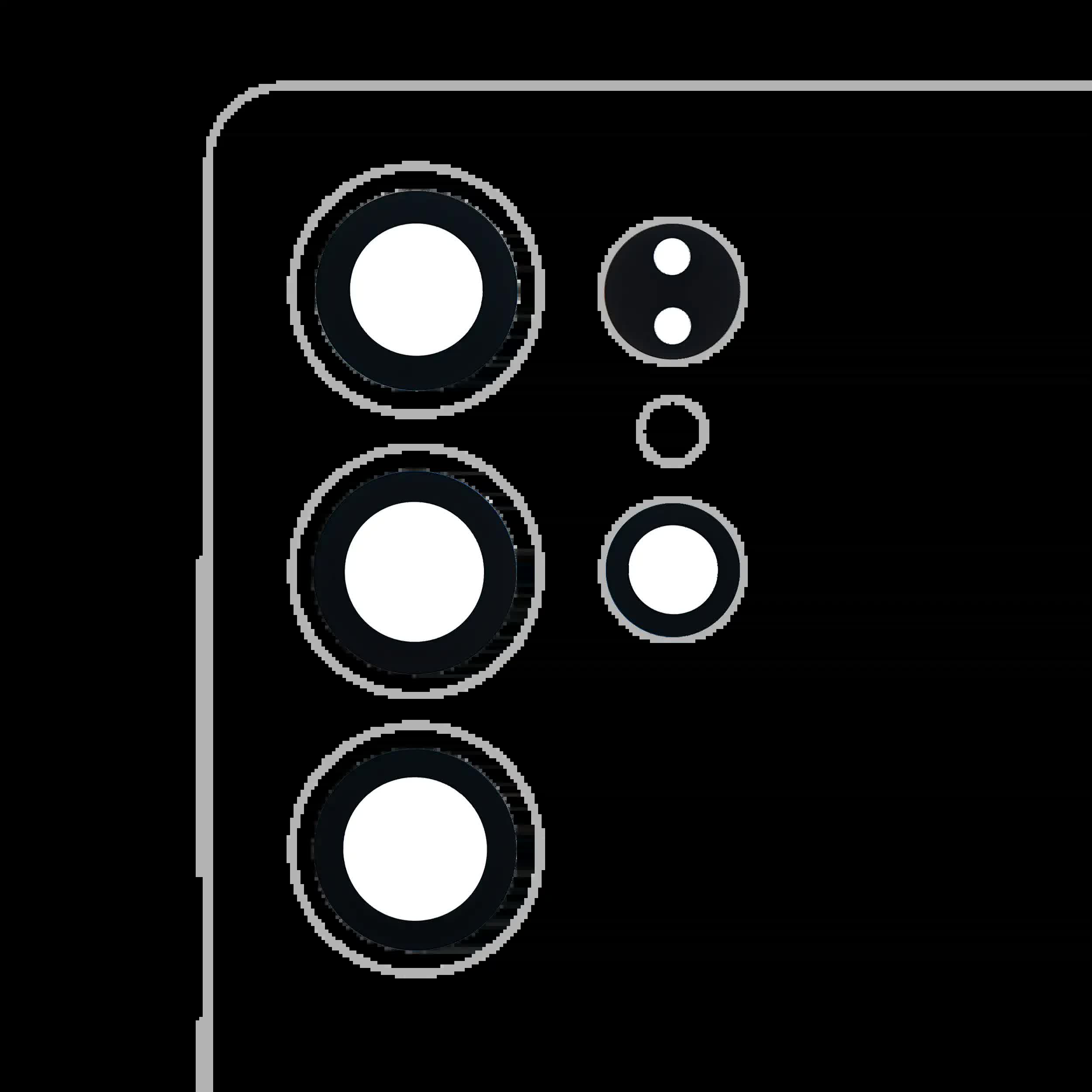 Rückkamera-Glas (nur Glas) mit Klebefolie für Samsung Galaxy S25 Ultra 5G (4-teiliges Set)