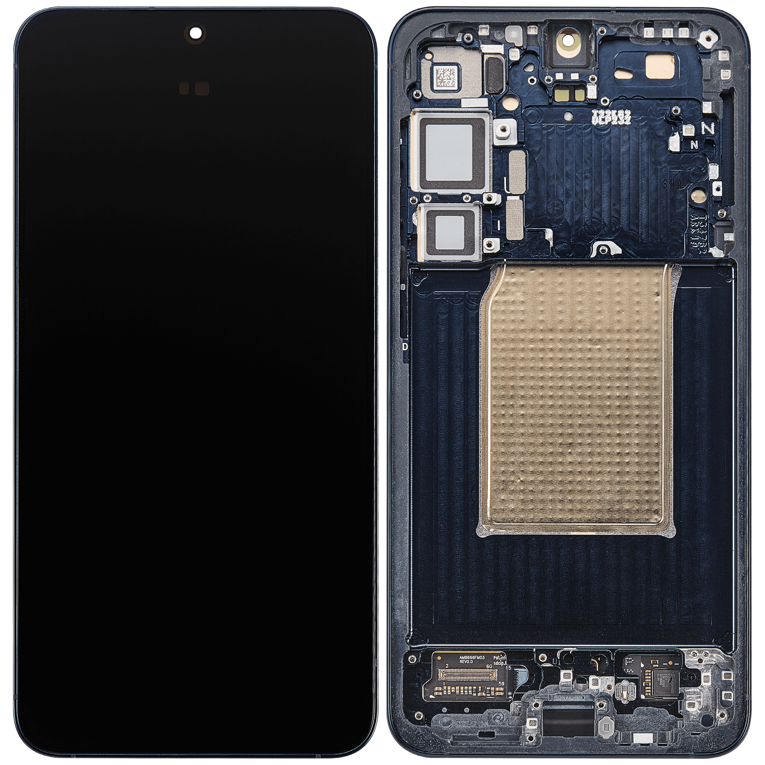 OLED Display mit Rahmen für Samsung Galaxy S25 Plus 5G (US & International Version) (Service Pack) (Blue Black) – Bild 2