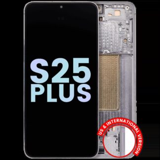 OLED Display mit Rahmen für Samsung Galaxy S25 Plus 5G (US & International Version) (Service Pack) (Silver Shadow)