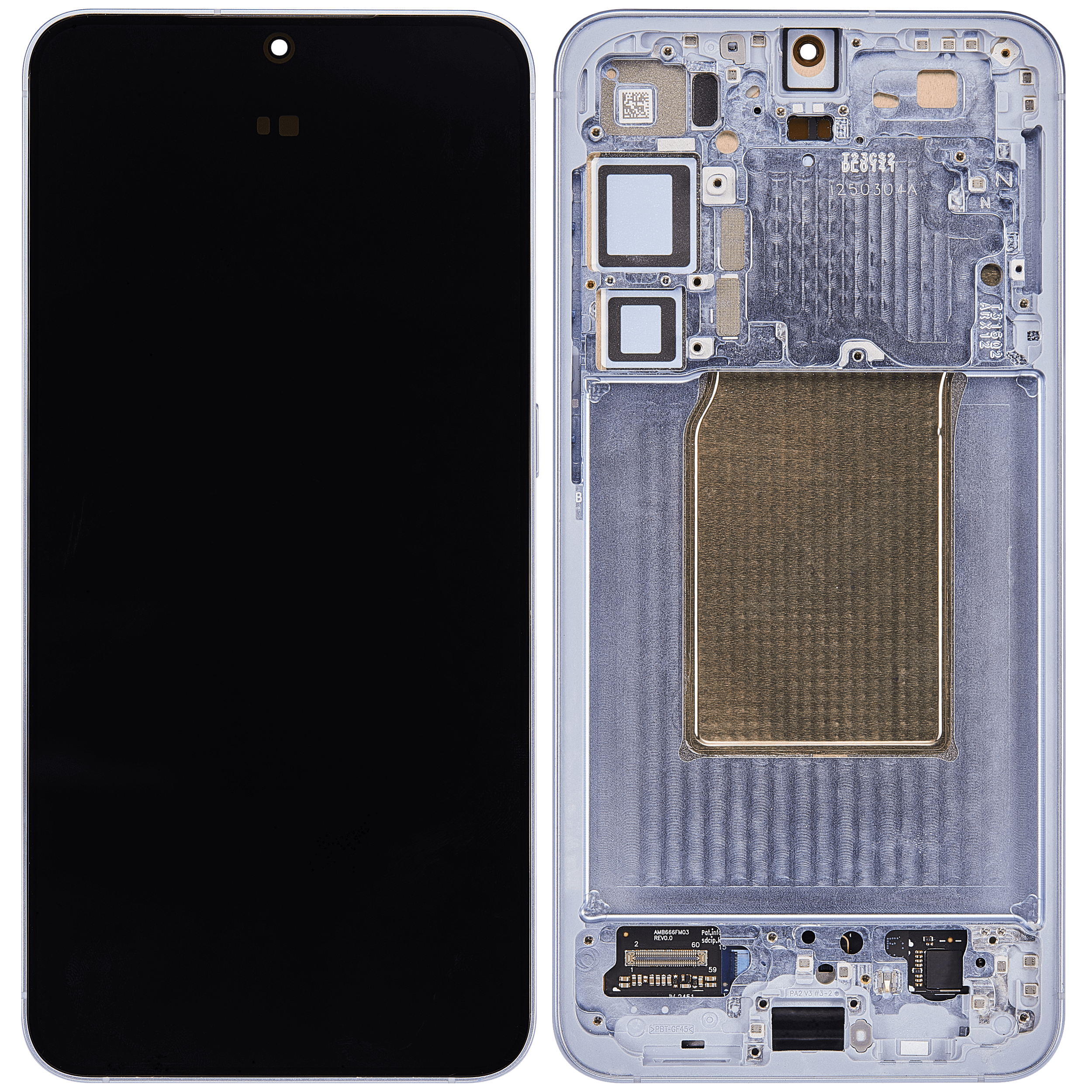 OLED Display mit Rahmen für Samsung Galaxy S25 Plus 5G (US & International Version) (Service Pack) (Icy Blue) – Bild 2