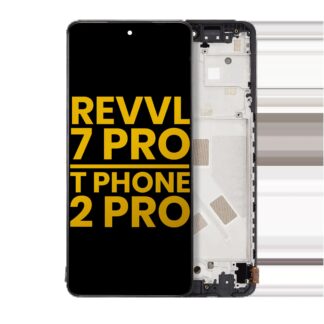 OLED Display mit Rahmen für T-Mobile Revvl 7 Pro / T Phone 2 Pro 5G (professionell aufgearbeitet)