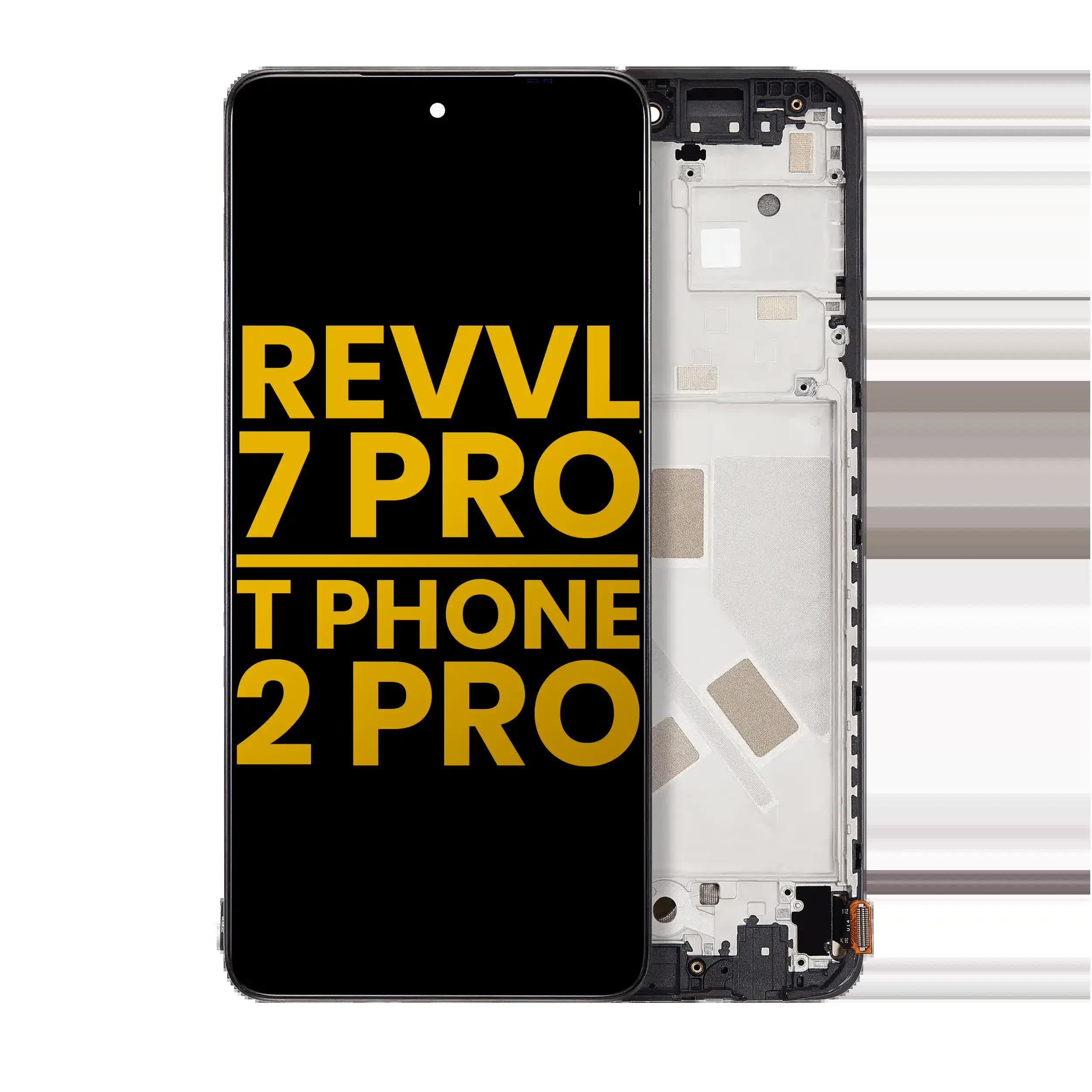 OLED Display mit Rahmen für T-Mobile Revvl 7 Pro / T Phone 2 Pro 5G (professionell aufgearbeitet)