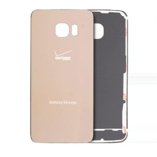 Rückdeckelglas für Samsung Galaxy S6 Edge (Verizon 4G) (Service Pack) (Gold)