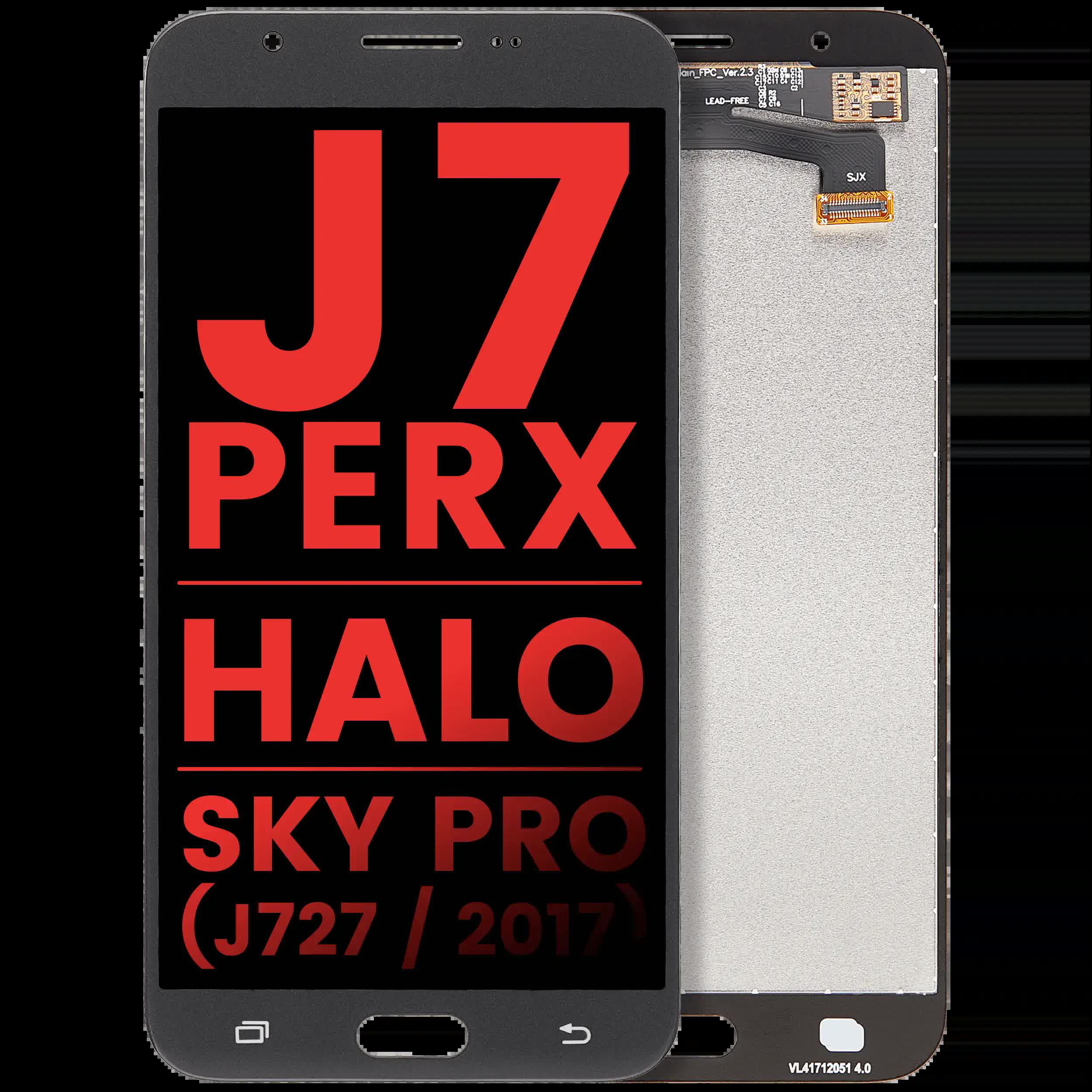 LCD Display ohne Rahmen für Samsung Galaxy J7 Perx / Halo / Sky Pro (J727 / 2017) (Aftermarket Plus) (Silver / Gray)