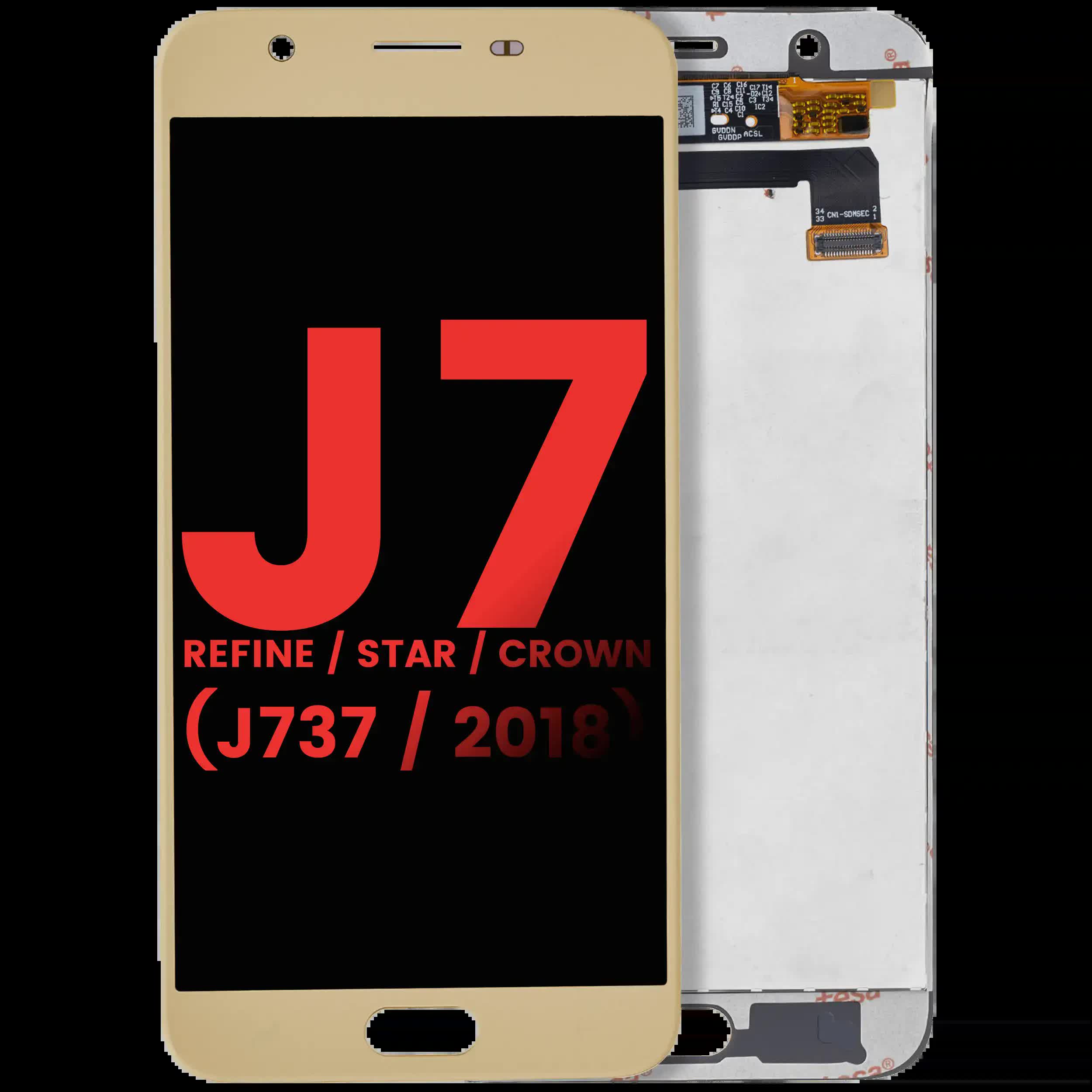 LCD Display ohne Rahmen für Samsung Galaxy J7 Refine / Star / Crown (J737 / 2018) (Aftermarket Plus) (Gold)