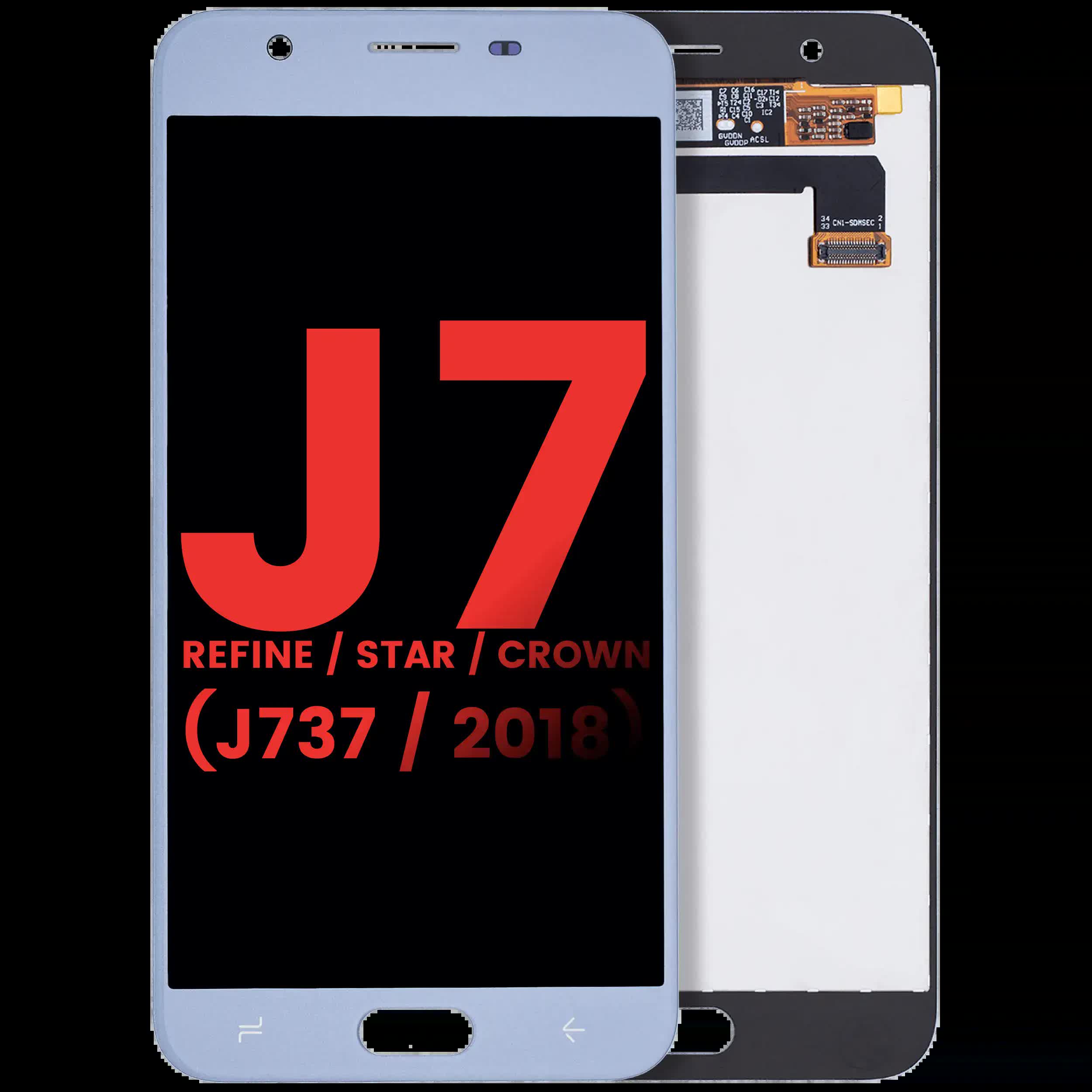 LCD Display ohne Rahmen für Samsung Galaxy J7 Refine / Star / Crown (J737 / 2018) (Aftermarket Plus) (Blue (Blau))