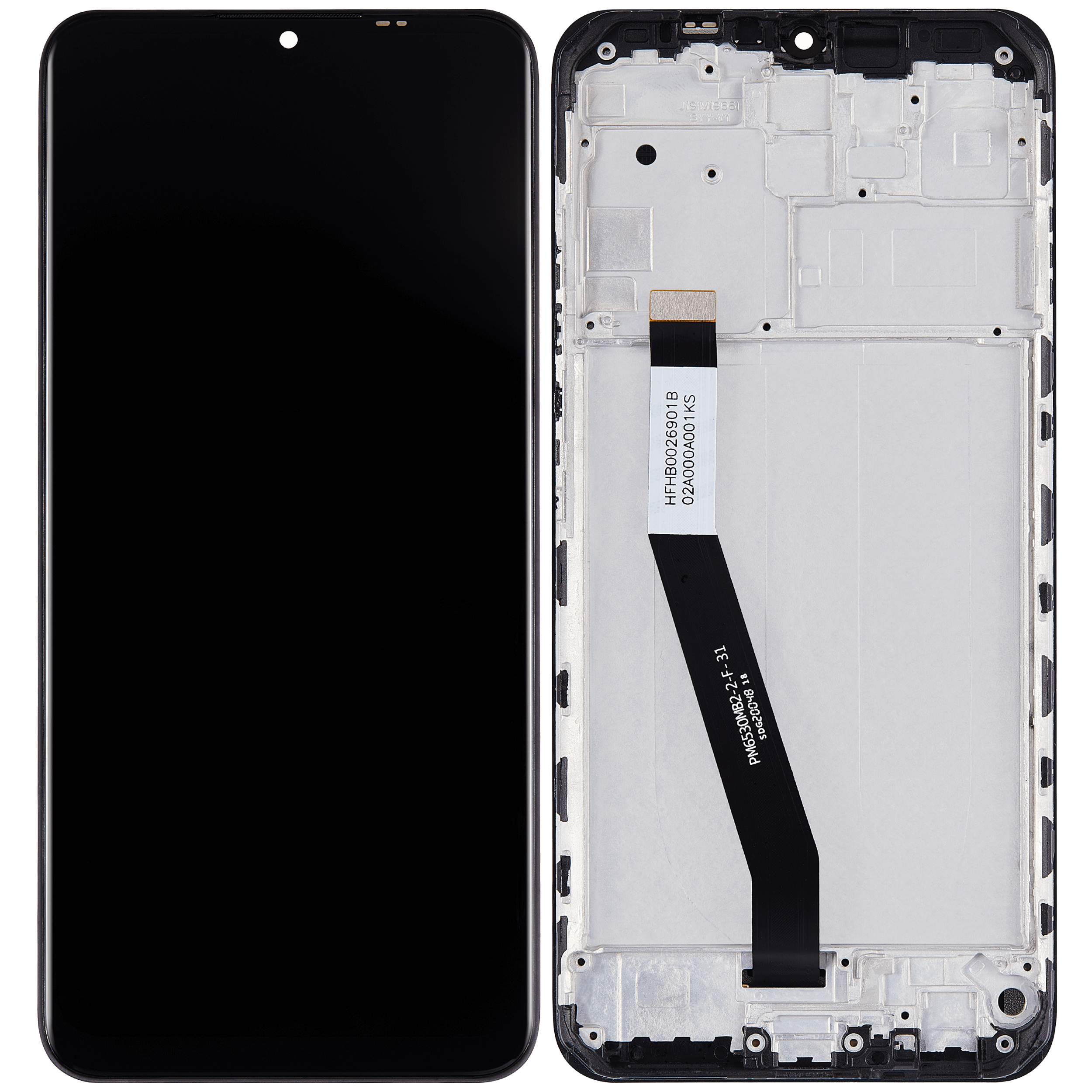 LCD Display mit Rahmen für Xiaomi Redmi 9 / Poco M2 (Aftermarket Plus) – Bild 2