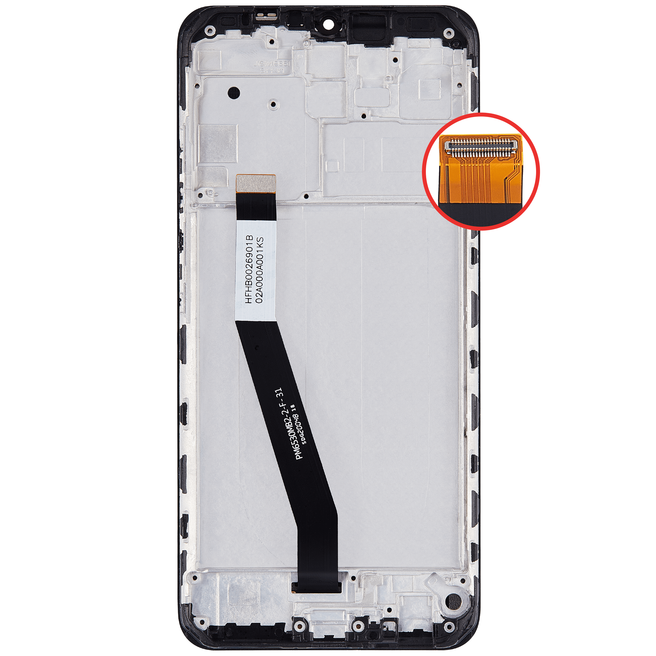 LCD Display mit Rahmen für Xiaomi Redmi 9 / Poco M2 (Aftermarket Plus) – Bild 4