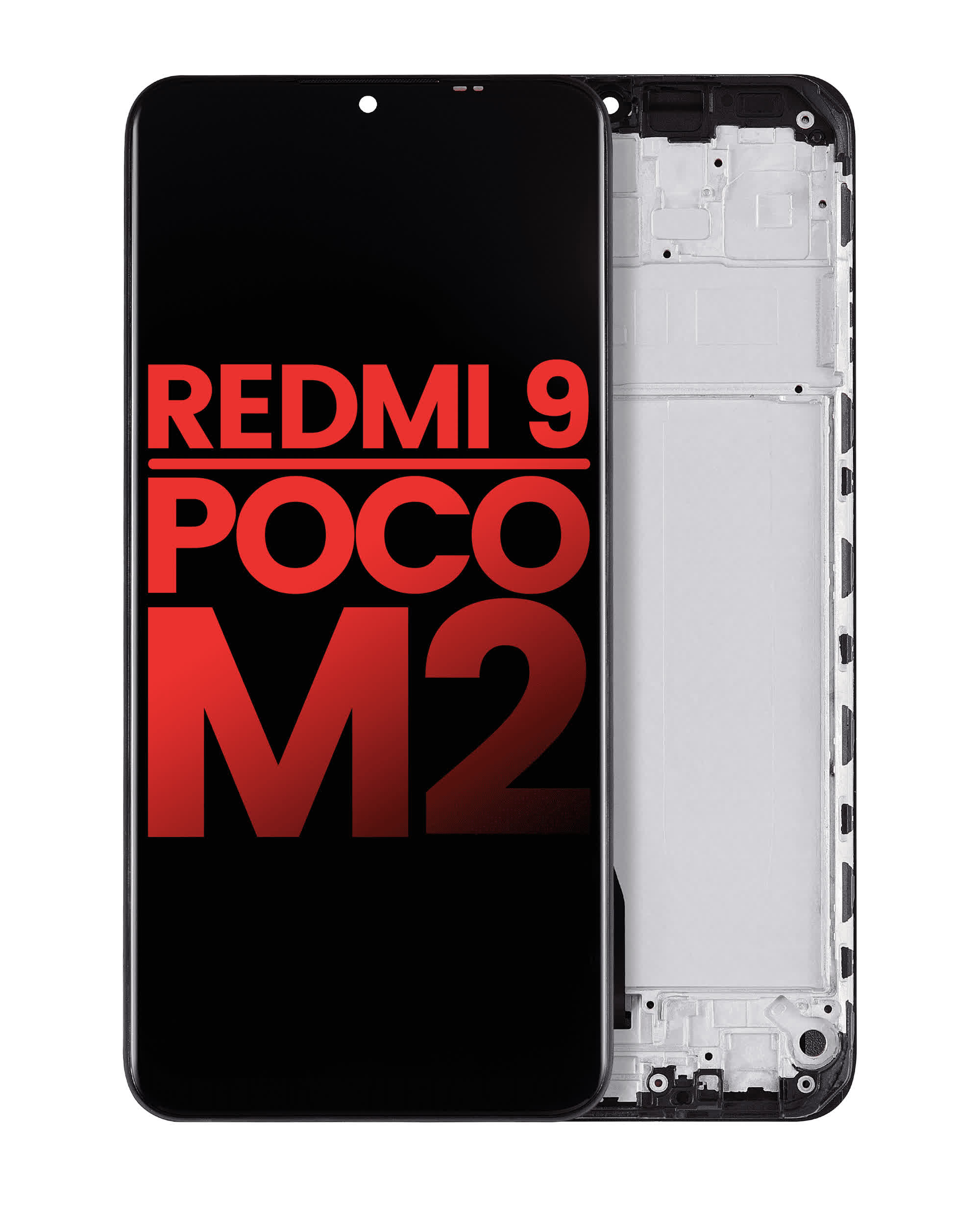 LCD Display mit Rahmen für Xiaomi Redmi 9 / Poco M2 (Aftermarket Plus)