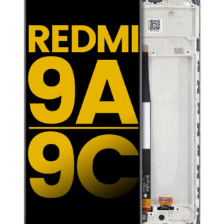 LCD Display mit Rahmen für Xiaomi Redmi 9C / 9A / 9AT / POCO C31 / 10A (professionell aufgearbeitet)