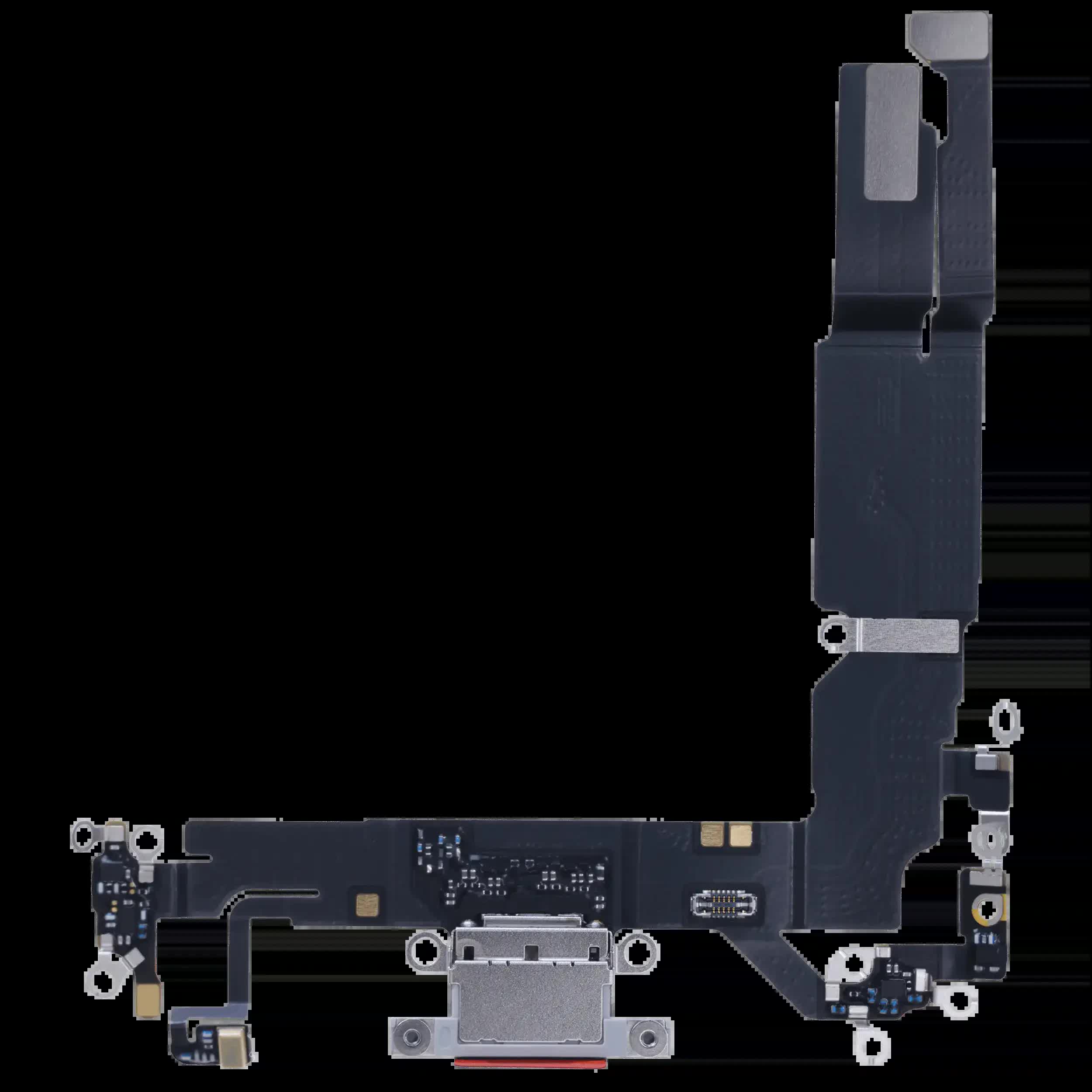 Ladebuchse Flexkabel mit Platine für iPhone 16 (EU / UK / CA) (Original) (White (Weiß))