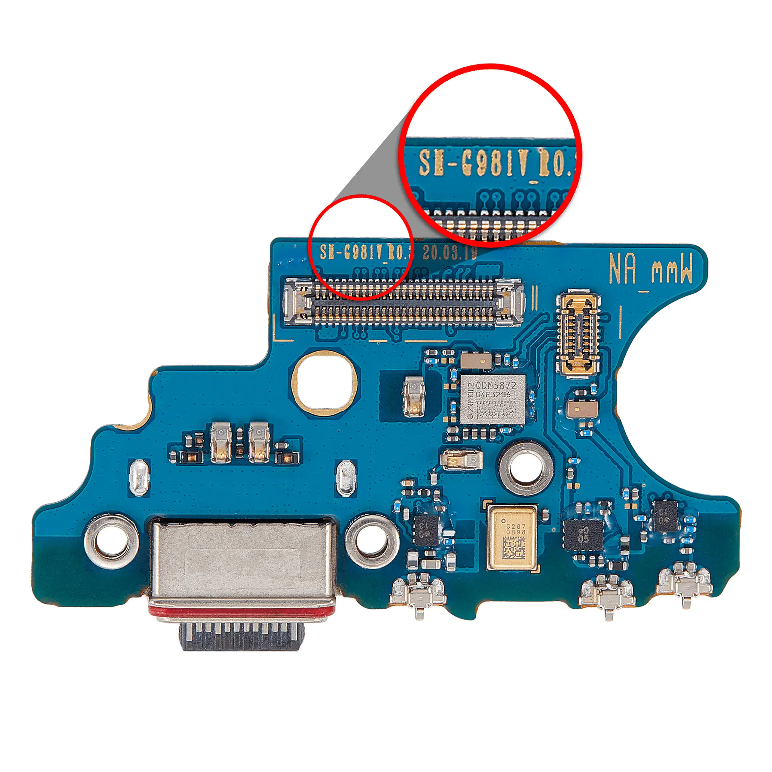 Ladebuchse mit SIM-Kartenleser für Samsung Galaxy S25 Ultra 5G (S938U) (US-Version) (Premium) – Bild 3