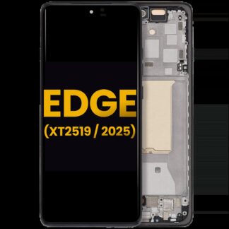 OLED Display mit Rahmen für Motorola Moto Edge（XT2519 / 2025) (professionell aufgearbeitet) (Deep Forest)