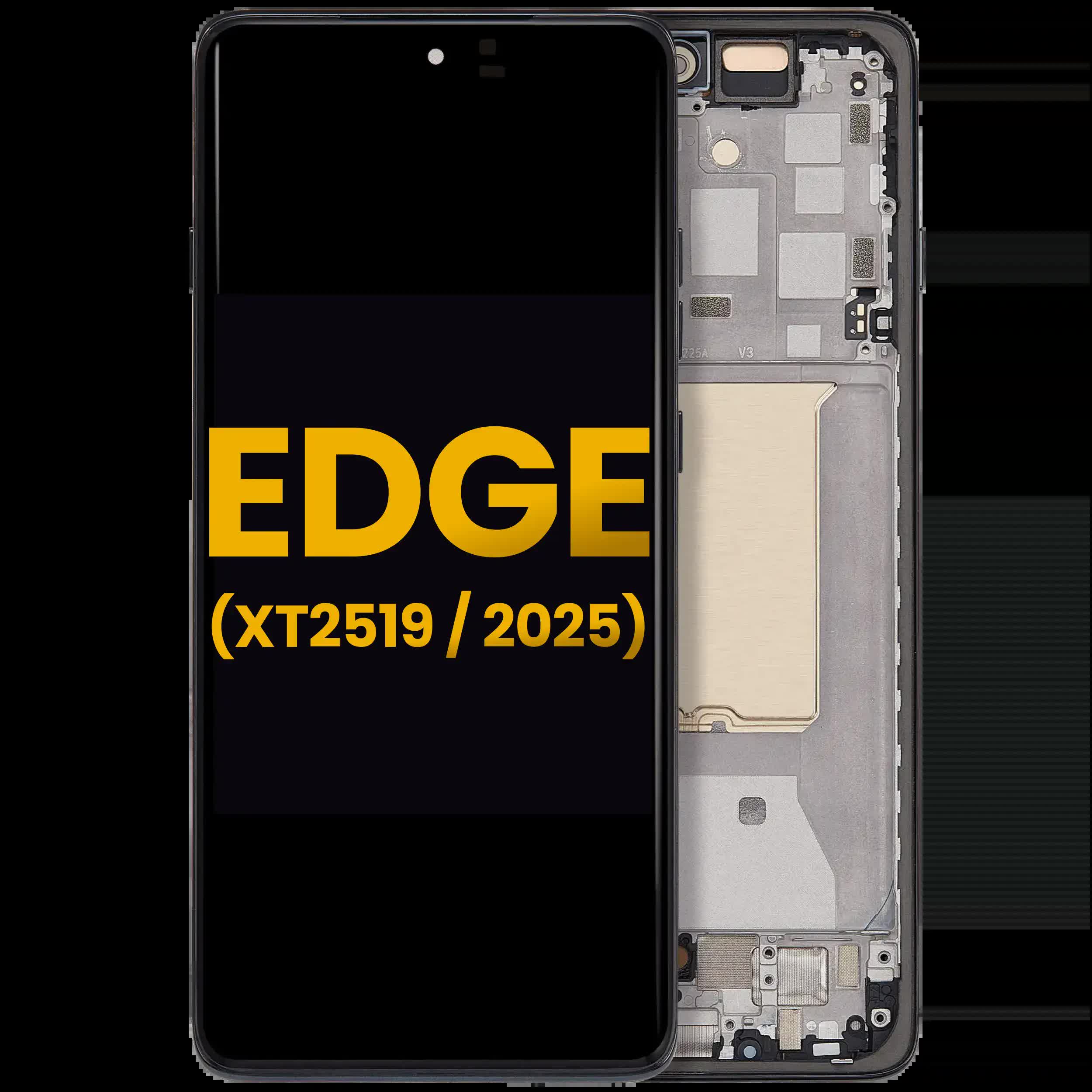 OLED Display mit Rahmen für Motorola Moto Edge(XT2519 / 2025) (professionell aufgearbeitet) (Deep Forest)