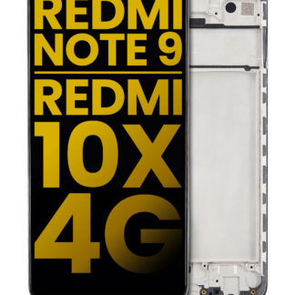 LCD Display mit Rahmen für Xiaomi Redmi Note 9 / Redmi 10x 4G (professionell aufgearbeitet)