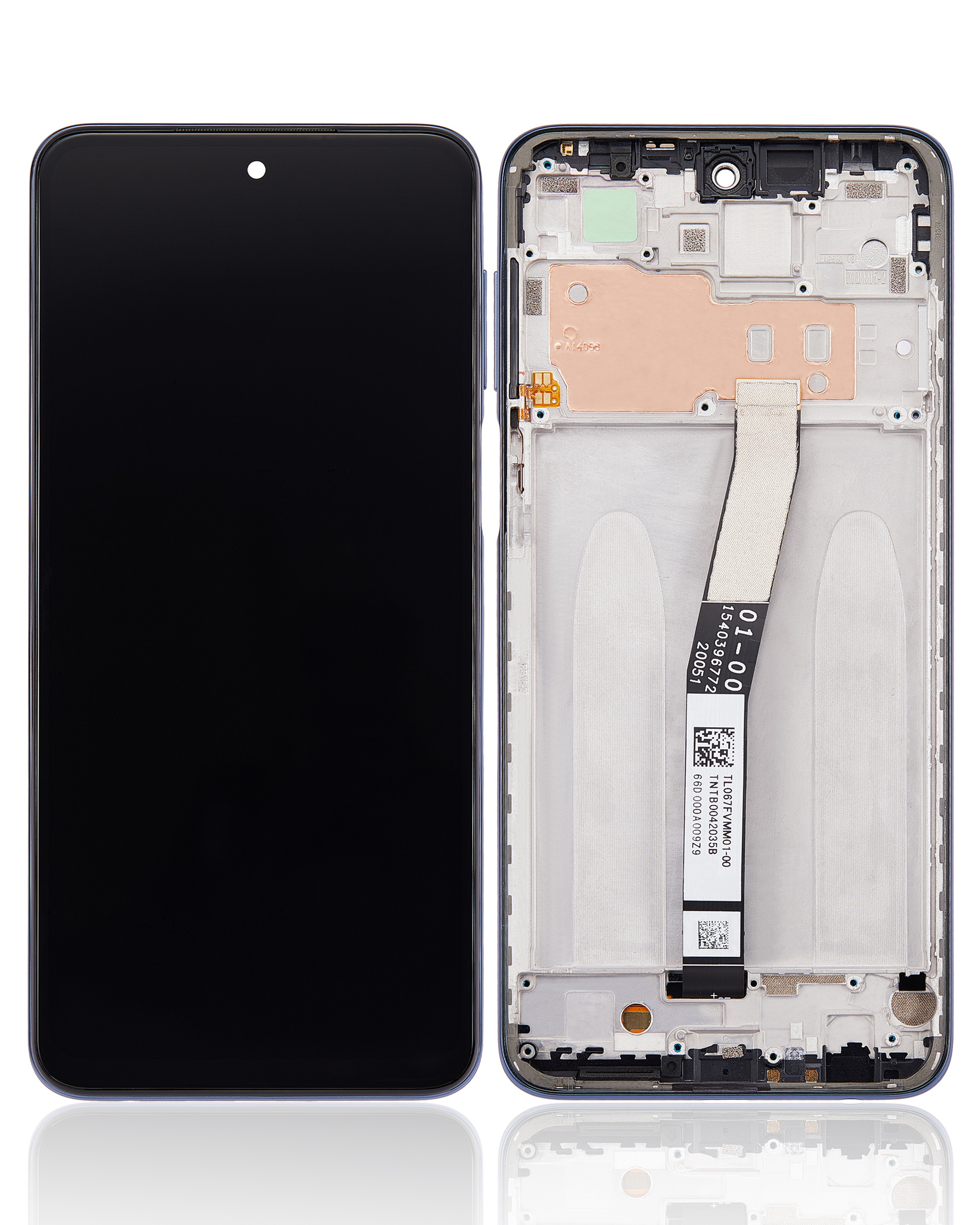 LCD Display mit Rahmen für Xiaomi Redmi Note 9S / Redmi Note 9 Pro 4G (Aftermarket Plus) (Interstellar Gray) – Bild 2