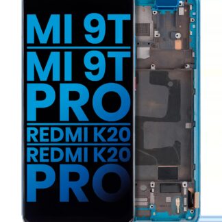 LCD Display mit Rahmen für Xiaomi Mi 9T / 9T Pro / K20 / K20 Pro (Aftermarket: Incell) (Glacier Blue)