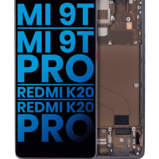LCD Display mit Rahmen für Xiaomi Mi 9T / 9T Pro / K20 / K20 Pro (Aftermarket: Incell) (Carbon Black)
