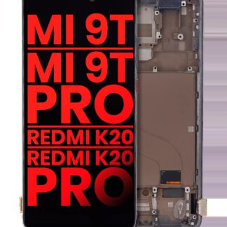 OLED Display mit Rahmen für Xiaomi Mi 9T / 9T Pro / K20 / K20 Pro (Aftermarket Plus) (Carbon Black)