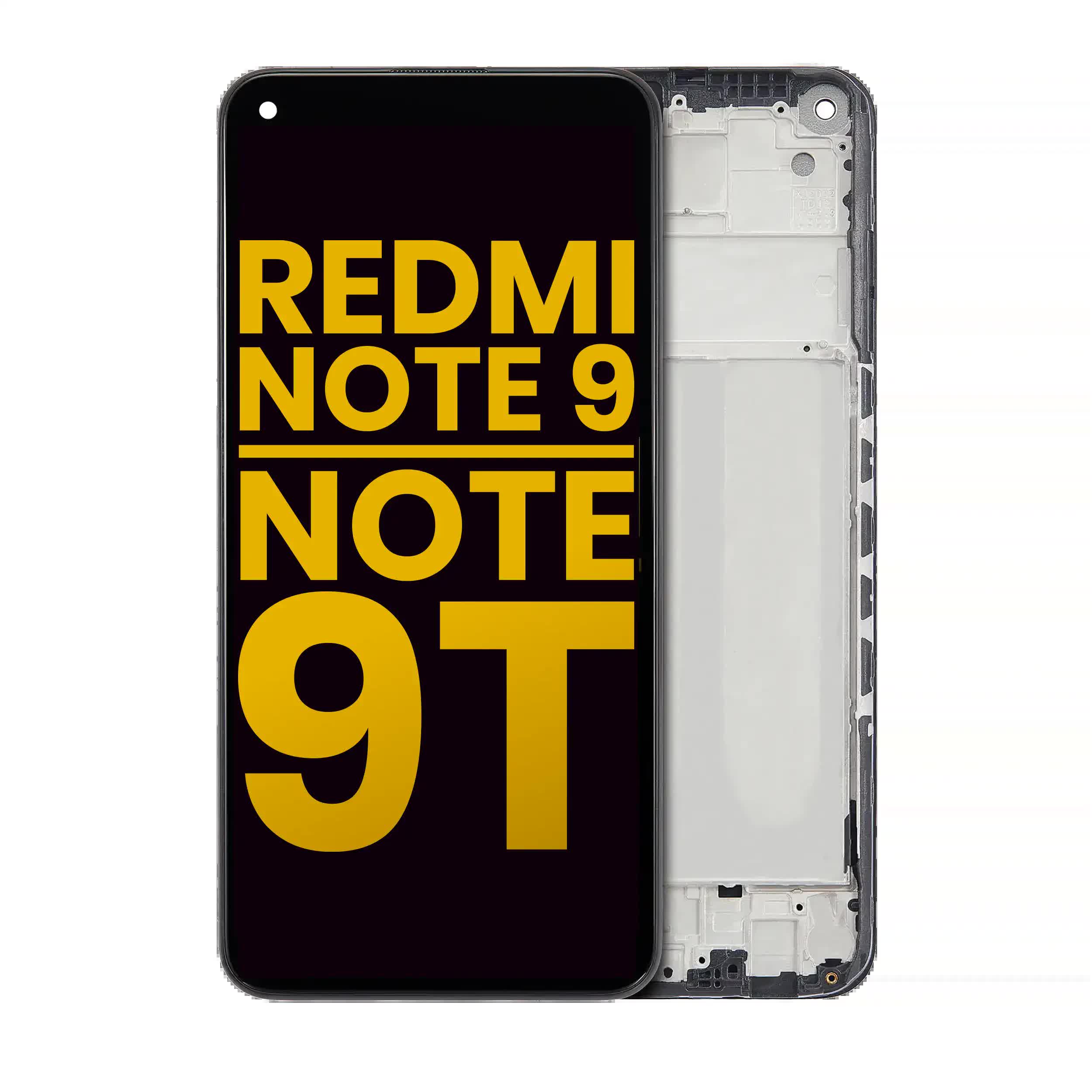 LCD Display mit Rahmen für Xiaomi Redmi Note 9 5G / Note 9T (professionell aufgearbeitet)