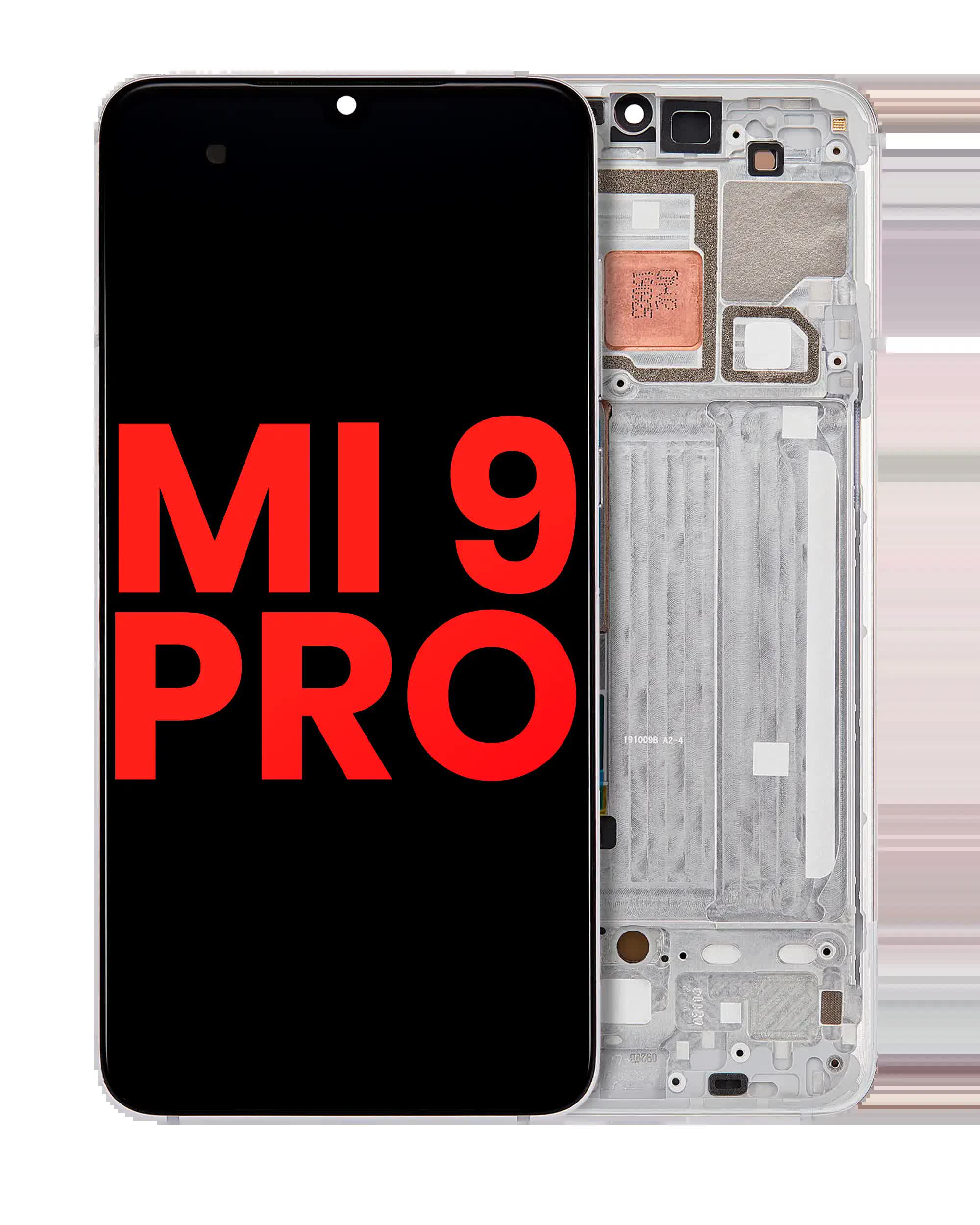 OLED Display mit Rahmen für Xiaomi Mi 9 Pro (Aftermarket Plus) (Dream White)