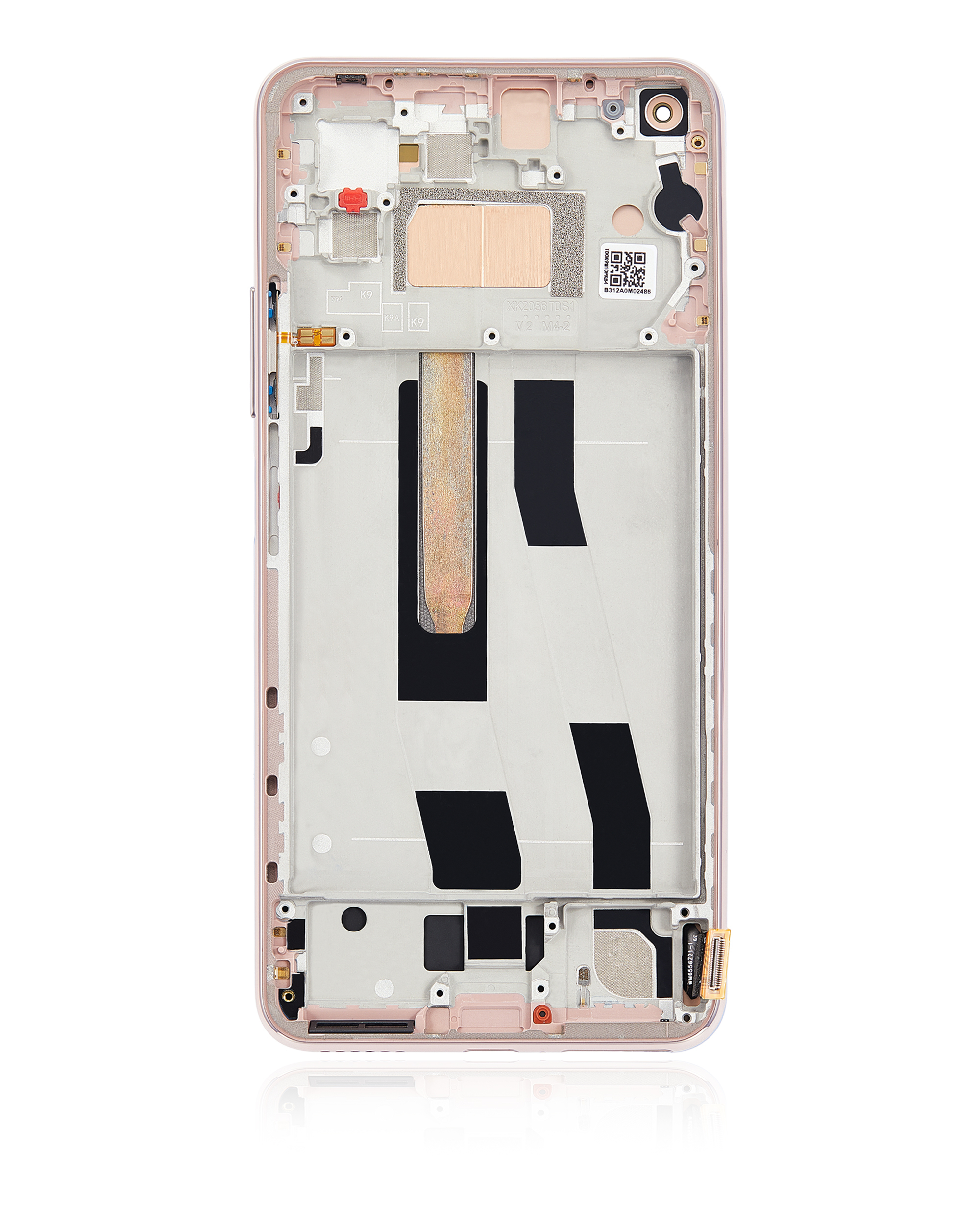 OLED Display mit Rahmen für Xiaomi Mi 11 Lite / Xiaomi Mi 11 Lite 5G (Aftermarket Plus) (Peach Pink (Rosa)) – Bild 4